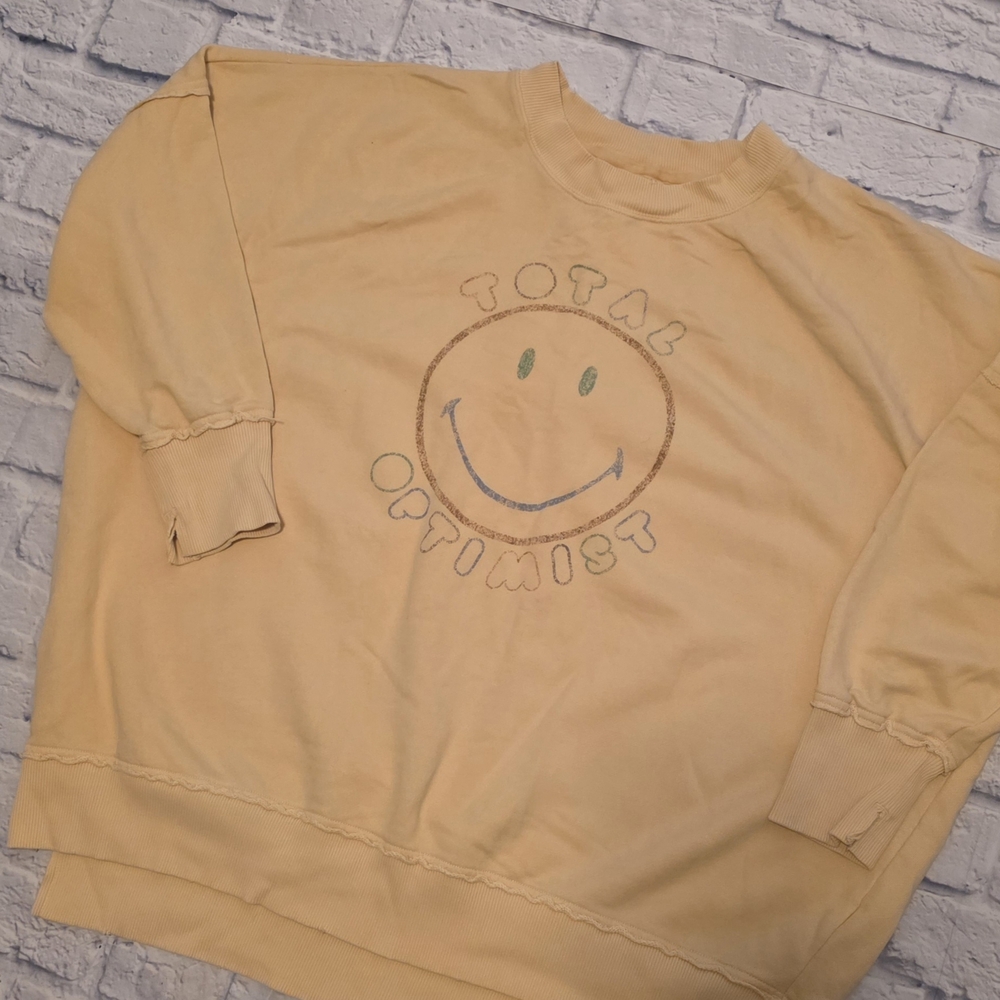Aerie Light Yellow Optimist Sweatshirt